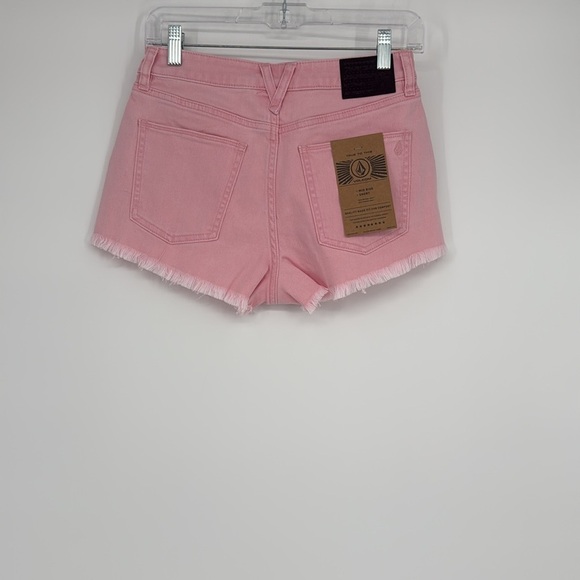 Volcom 1991 Stoned Short Pink High Rise Cutoff Denim Shorts – Women’s Sz 25 NWT - Picture 3 of 4